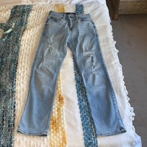 Hollister distressed jeans slim straight advanced stretch size 26